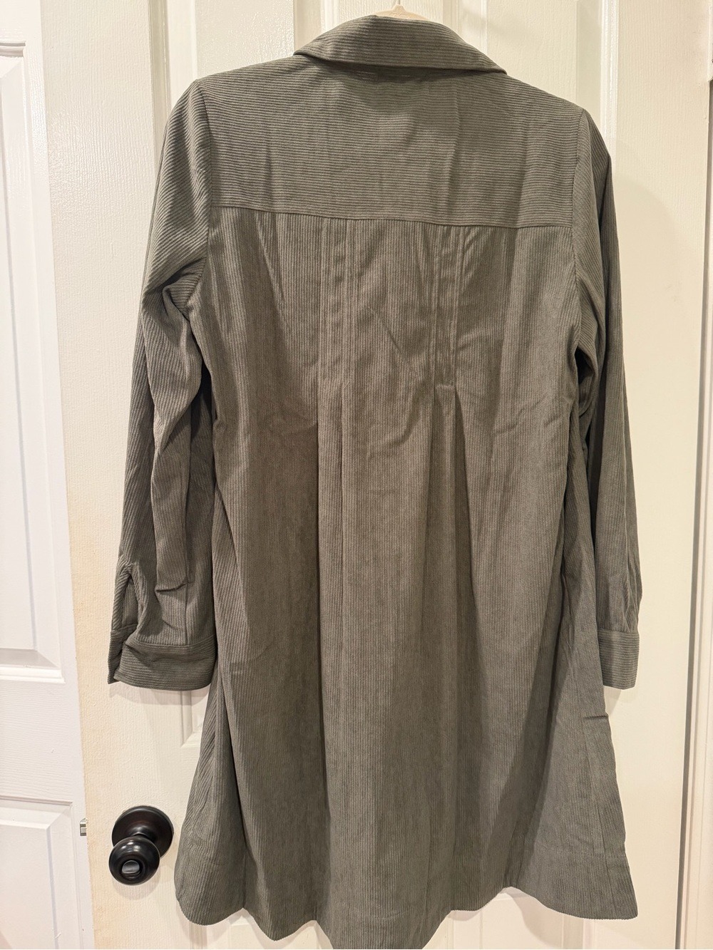 Long Sleeve Button-Up Corduroy Shirt Dress NWT - Picture 8 of 8